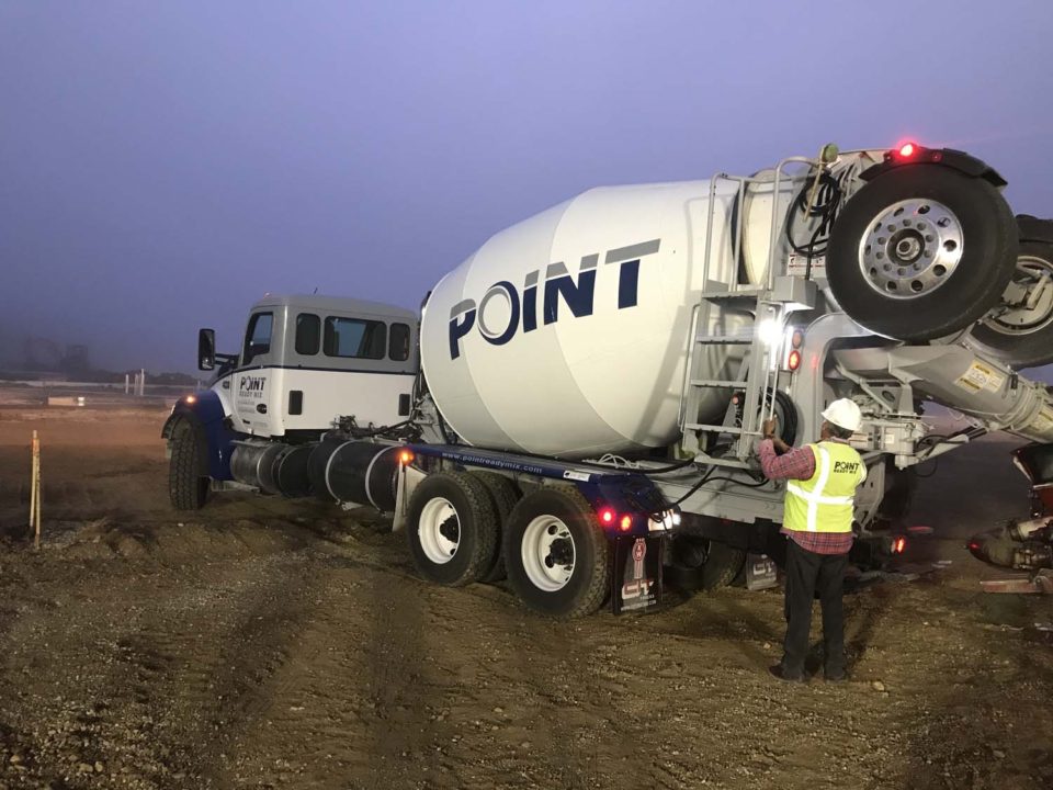 point ready mix concrete trucks